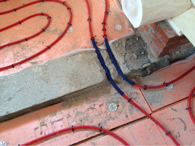 Теплые полы в бане, Андрейково