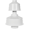 Rommer Оголовок с ветрозащитой D 60/100 белый (Алюминий)