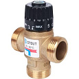 Stout Термостатический смесительный клапан для систем отопления и ГВС 1&quot; НР 35-60°С KV 2,5 м3/ч