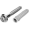 Stout Глухарь М8х70 + дюбель нейлоновый 10х50