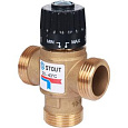 Stout Термостатический смесительный клапан для систем отопления и ГВС 1” НР 20-43°С KV 2,5 м3/ч